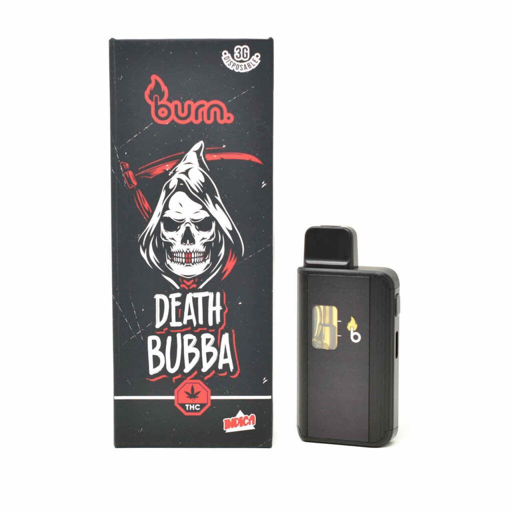 Burn Disposable Vapes Death Bubba (Indica) (3 Gram) Top Shelf Express