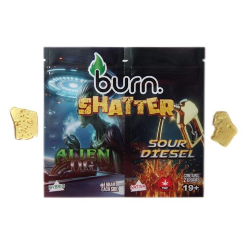 Burn Shatter 2 Grams 2 Flavours - Alien OG + Sour Diesel