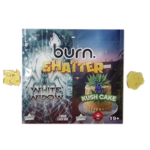 Burn Shatter 2 Grams 2 Flavours - White Widow + LA Kush Cake