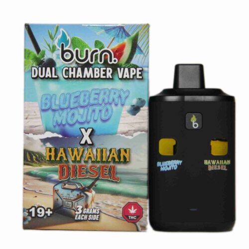 Dual Chamber Vape – 6g Total (3g Blueberry Mojito, 3g Hawaiian Diesel)